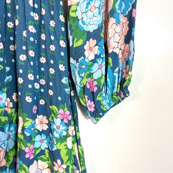 NWT Spell Yellow Rose Playdress Dress in Cornflower Blue Size XS - Picture 13 of 14